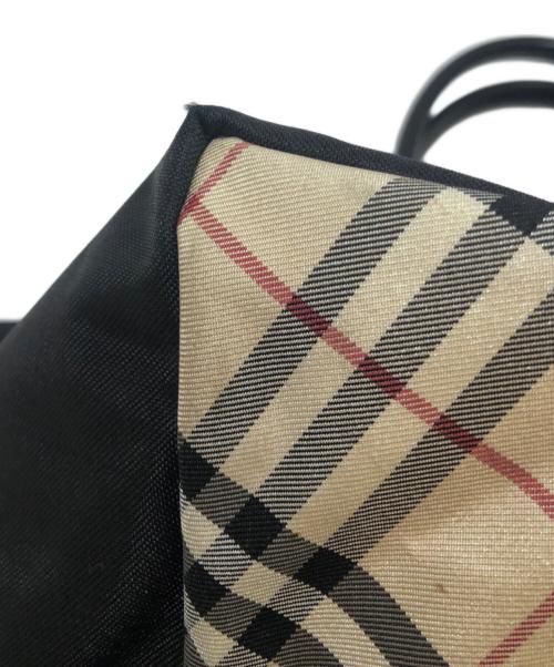 BURBERRY BLUE LABEL（バーバリーロンドンブルーレーベル）BURBERRY BLUE LABEL (バーバリーロンドンブルーレーベル) トートバッグ ブラック×ベージュの古着・服飾アイテム