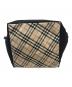 中古・古着 BURBERRY BLUE LABEL (バーバリーロンドンブルーレーベル) トートバッグ ブラック×ベージュ：8000円