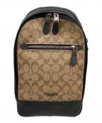 COACHコーチ）の古着「ボディバッグ」｜ベージュ×ブラック