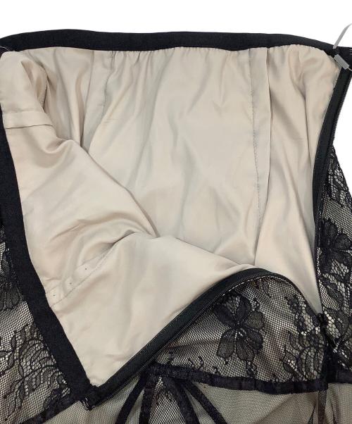 Snidel（スナイデル）Snidel (スナイデル) レーススイッチングスカート ブラック サイズ:S 未使用品の古着・服飾アイテム