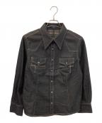 BURBERRY LONDONバーバリーロンドン）の古着「デニムシャツ」｜ブラック