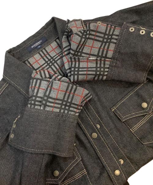 BURBERRY LONDON（バーバリーロンドン）BURBERRY LONDON (バーバリーロンドン) デニムシャツ ブラック サイズ:15号の古着・服飾アイテム