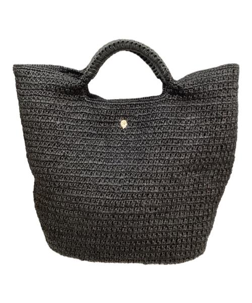 HELEN KAMINSKI（ヘレンカミンスキー）HELEN KAMINSKI (ヘレンカミンスキー) ラフィアトートバッグ ブラックの古着・服飾アイテム