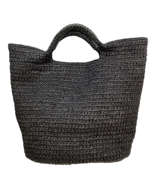 HELEN KAMINSKI（ヘレンカミンスキー）HELEN KAMINSKI (ヘレンカミンスキー) ラフィアトートバッグ ブラックの古着・服飾アイテム