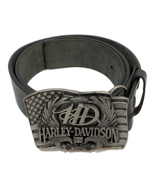 HARLEY-DAVIDSON（ハーレーダビッドソン）HARLEY-DAVIDSON (ハーレーダビッドソン) レザーベルト ブラックの古着・服飾アイテム