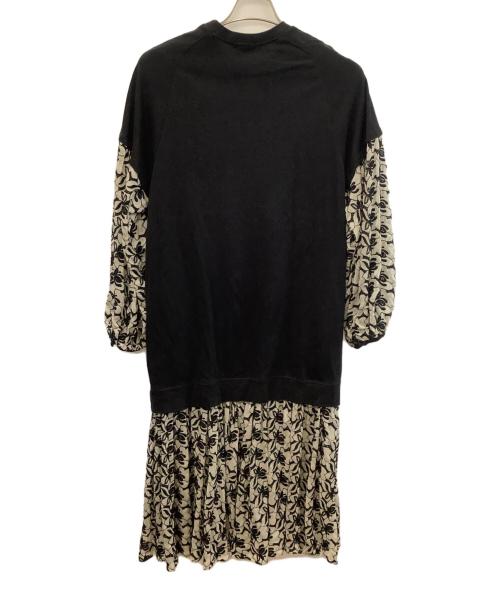 CLANE（クラネ）CLANE (クラネ) 長袖ワンピース ベージュ×ブラックの古着・服飾アイテム