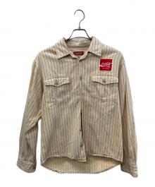 Coca Cola（コカコーラ）の古着「長袖シャツ」｜ベージュ