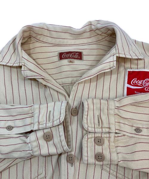 Coca Cola（コカコーラ）Coca Cola (コカコーラ) 長袖シャツ ベージュ サイズ:Lの古着・服飾アイテム