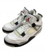 NIKEナイキ）の古着「AIR JORDAN 4 Retro」｜ホワイト×ブラック