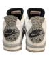 中古・古着 NIKE (ナイキ) AIR JORDAN 4 Retro ホワイト×ブラック サイズ:28.5cm：12000円