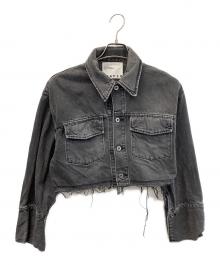 FRAY ID（フレイ アイディー）の古着「ショートデニムジャケット」｜ブラック