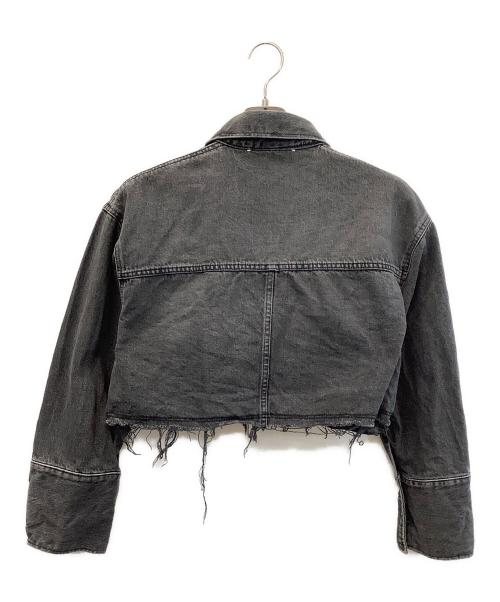 FRAY ID（フレイ アイディー）FRAY ID (フレイ アイディー) ショートデニムジャケット ブラック サイズ:Mの古着・服飾アイテム