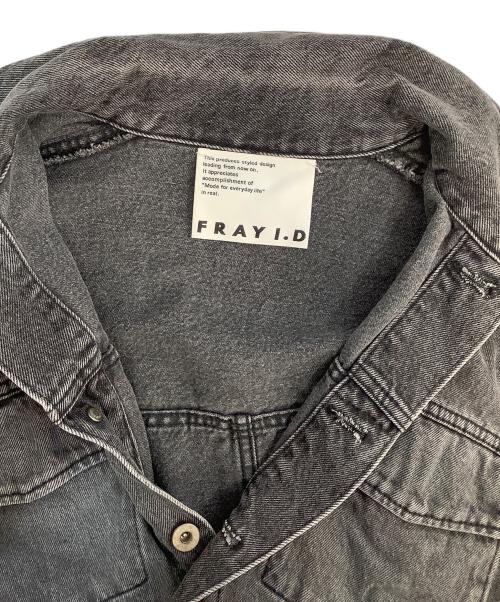 FRAY ID（フレイ アイディー）FRAY ID (フレイ アイディー) ショートデニムジャケット ブラック サイズ:Mの古着・服飾アイテム