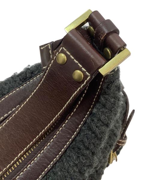 RALPH LAUREN（ラルフローレン）RALPH LAUREN (ラルフローレン) ニットハンドバッグ ブラックの古着・服飾アイテム