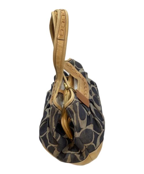 COACH（コーチ）COACH (コーチ) デニムワンショルダーバッグ ブラウン×インディゴの古着・服飾アイテム