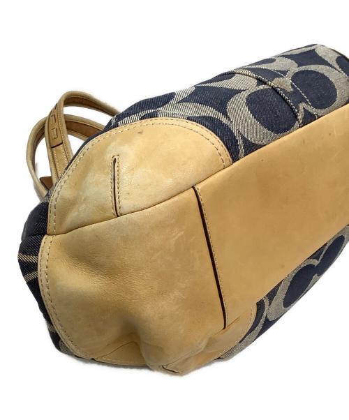 COACH（コーチ）COACH (コーチ) デニムワンショルダーバッグ ブラウン×インディゴの古着・服飾アイテム