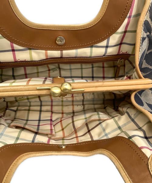 COACH（コーチ）COACH (コーチ) デニムワンショルダーバッグ ブラウン×インディゴの古着・服飾アイテム