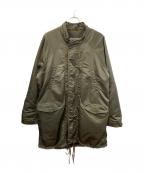 Stand Aloneスタンドアローン）の古着「リバーシブル フリース×モッズコート」｜オリーブ