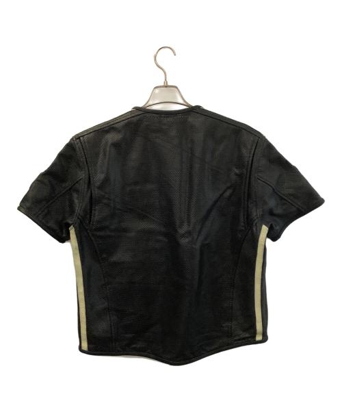 DEGNER（デグナー）DEGNER (デグナー) ハーフスリーブレザージャケット ブラック サイズ:XLの古着・服飾アイテム