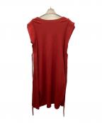 ISSEY MIYAKE meイッセイ ミヤケ ミー）の古着「ノースリーブ・キャミソールワンピース」｜レッド