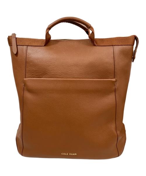 COLE HAAN（コールハーン）COLE HAAN (コールハーン) レザー コンバーチブル バックパック ブラウンの古着・服飾アイテム