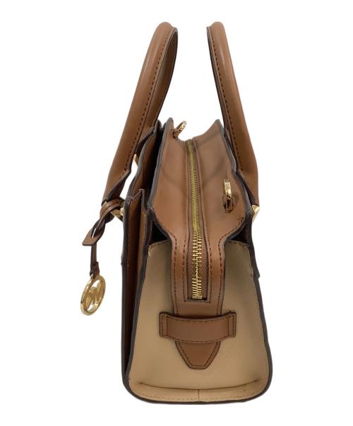 MICHAEL KORS（マイケル・コース）MICHAEL KORS (マイケル・コース) 2WAYショルダーバッグ ベージュ×ブラウンの古着・服飾アイテム