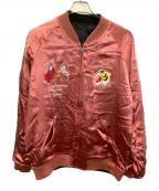 AVIREXアヴィレックス）の古着「スカジャン」｜ブラック×ピンク