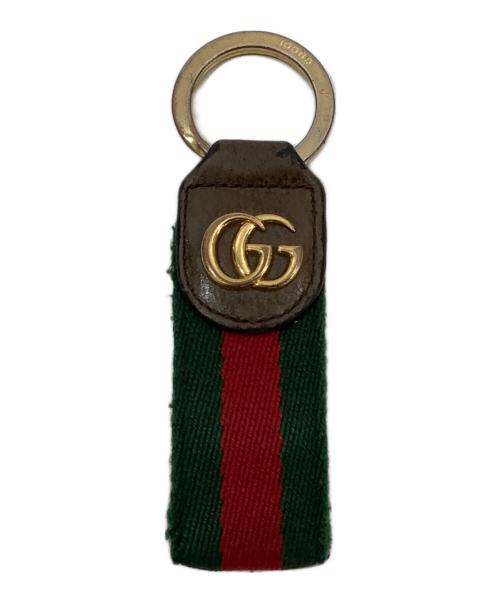 GUCCI（グッチ）GUCCI (グッチ) シェリーライン ブラウン×グリーンの古着・服飾アイテム