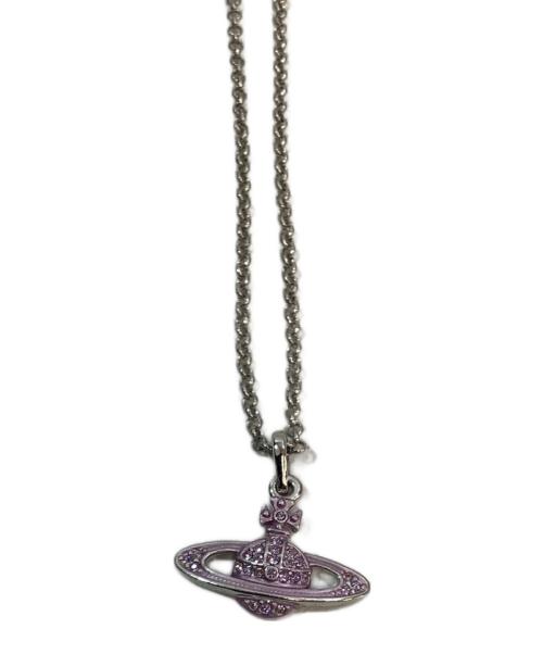 Vivienne Westwood（ヴィヴィアンウエストウッド）Vivienne Westwood (ヴィヴィアンウエストウッド) ネックレス シルバーカラー×パープルの古着・服飾アイテム