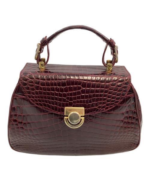 olop（オロップ）olop (オロップ) ハンドバッグ ワインレッドの古着・服飾アイテム