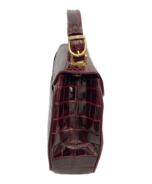 olop（オロップ）olop (オロップ) ハンドバッグ ワインレッドの古着・服飾アイテム