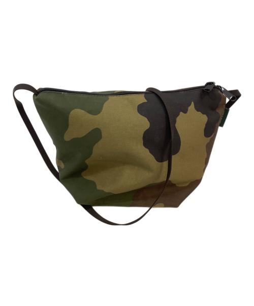 Herve Chapelier（エルベシャプリエ）Herve Chapelier (エルベシャプリエ) 舟型ショルダーバッグ ベージュ×グリーンの古着・服飾アイテム