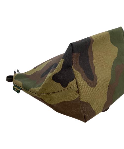 Herve Chapelier（エルベシャプリエ）Herve Chapelier (エルベシャプリエ) 舟型ショルダーバッグ ベージュ×グリーンの古着・服飾アイテム