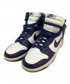 NIKEナイキ）の古着「ハイカットスニーカー」｜ネイビー×ホワイト