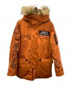 AVIREXアヴィレックス）の古着「中綿ジャケット」｜オレンジ