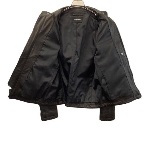 AVIREX（アヴィレックス）AVIREX (アヴィレックス) PATCHED RIDERS JACKET ブラック サイズ:Lの古着・服飾アイテム