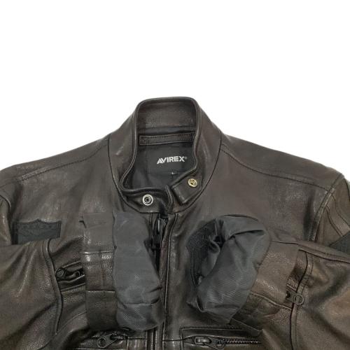 AVIREX（アヴィレックス）AVIREX (アヴィレックス) PATCHED RIDERS JACKET ブラック サイズ:Lの古着・服飾アイテム
