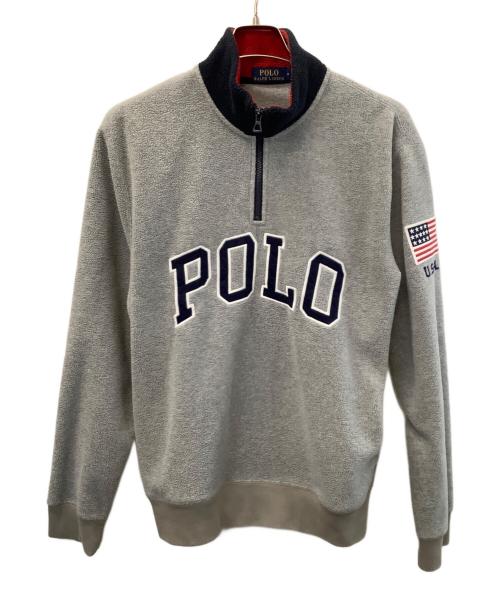 POLO RALPH LAUREN（ポロ・ラルフローレン）POLO RALPH LAUREN (ポロ・ラルフローレン) ハーフフリースジャケット グレー サイズ:Mの古着・服飾アイテム