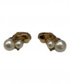 Christian Diorクリスチャン ディオール）の古着「イヤリング」｜ゴールドカラー×ホワイト