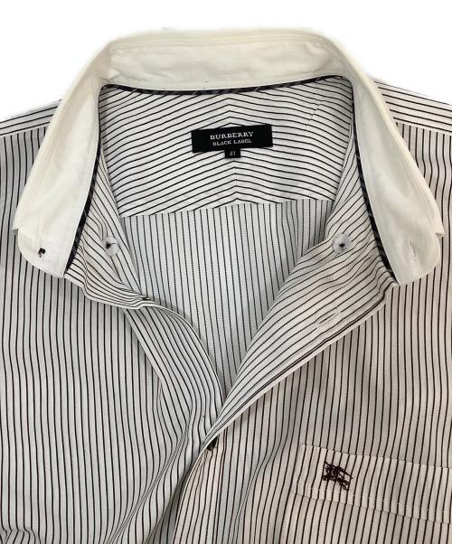 BURBERRY BLACK LABEL（バーバリーブラックレーベル）BURBERRY BLACK LABEL (バーバリーブラックレーベル) 長袖シャツ ホワイト×ブラック サイズ:41の古着・服飾アイテム