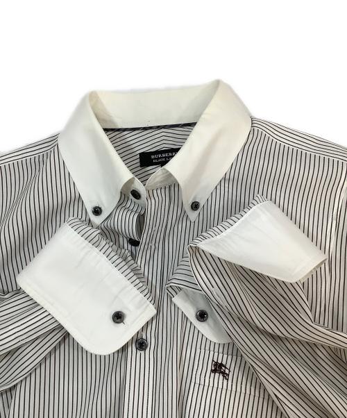 BURBERRY BLACK LABEL（バーバリーブラックレーベル）BURBERRY BLACK LABEL (バーバリーブラックレーベル) 長袖シャツ ホワイト×ブラック サイズ:41の古着・服飾アイテム