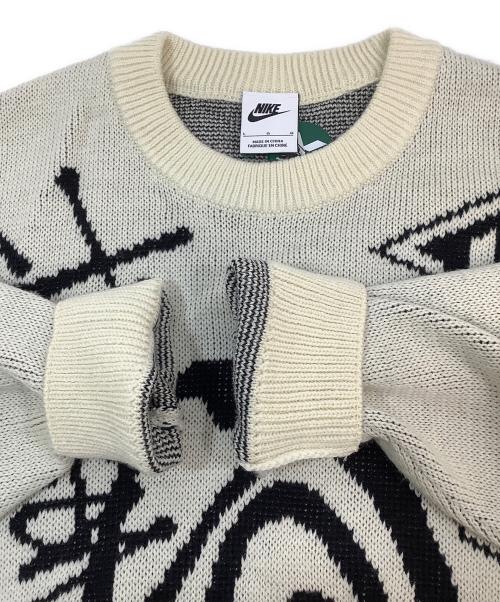 NIKE（ナイキ）NIKE (ナイキ) stussy (ステューシー) 厚手ニット アイボリー サイズ:Lの古着・服飾アイテム