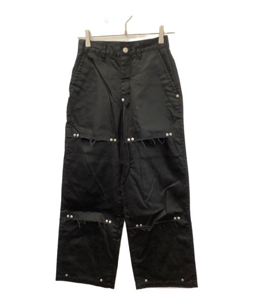 soduk（スドーク）soduk (スドーク) カットオフ加工パンツ ブラック サイズ:Sの古着・服飾アイテム