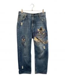 KARAKURI（カラクリ）の古着「デニムパンツ」｜インディゴ