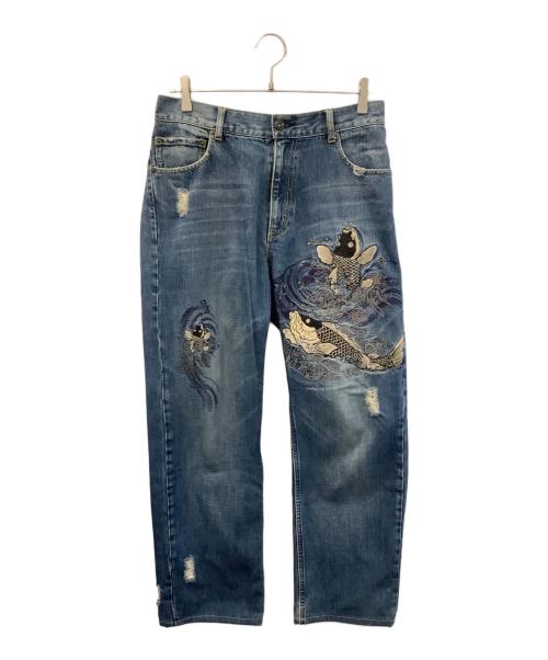 KARAKURI（カラクリ）KARAKURI (カラクリ) デニムパンツ インディゴ サイズ:81cm (W32)の古着・服飾アイテム