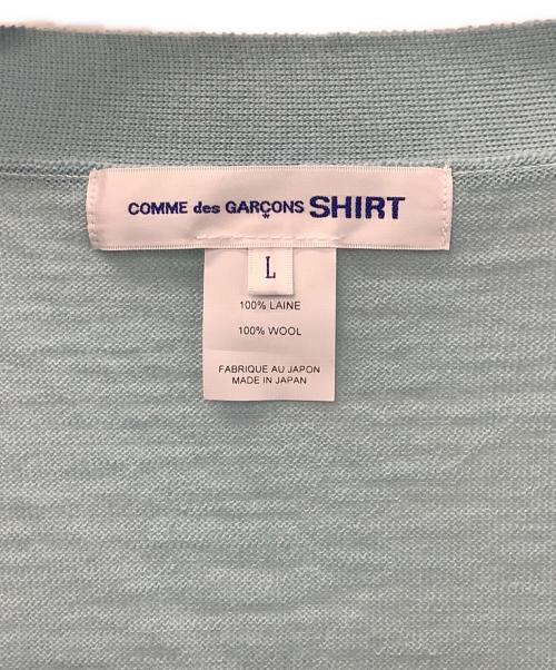 COMME des GARCONS SHIRT（コムデギャルソンシャツ）COMME des GARCONS SHIRT (コムデギャルソンシャツ) ニットカーディガン ピンク×スカイブルー サイズ:Lの古着・服飾アイテム