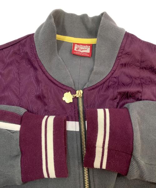 Onitsuka Tiger（オニツカタイガー）Onitsuka Tiger (オニツカタイガー) ブルゾン グレー×ピンク サイズ:Mの古着・服飾アイテム