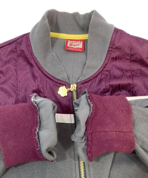 Onitsuka Tiger（オニツカタイガー）Onitsuka Tiger (オニツカタイガー) ブルゾン グレー×ピンク サイズ:Mの古着・服飾アイテム