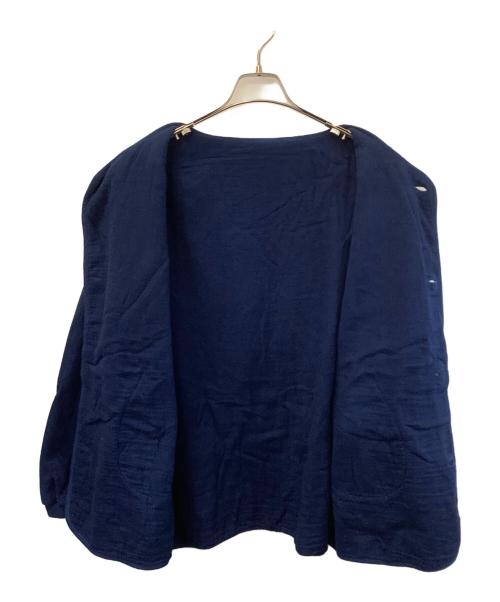 UZUIRO（ウズイロ）UZUIRO (ウズイロ) コットンカーディガン ブルー サイズ:不明の古着・服飾アイテム