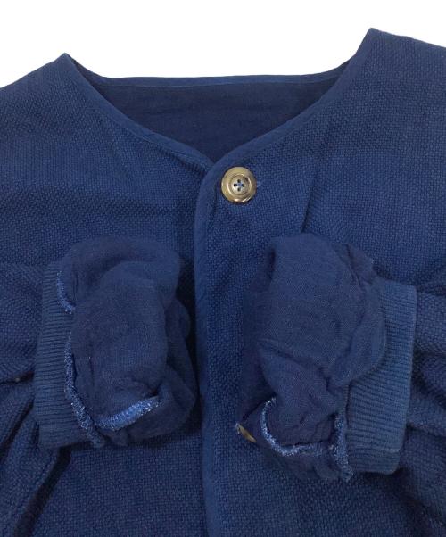 UZUIRO（ウズイロ）UZUIRO (ウズイロ) コットンカーディガン ブルー サイズ:不明の古着・服飾アイテム